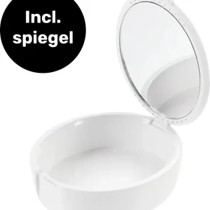 Alyze Gebitsbakje - Beugelbakje - Wit Met Spiegel