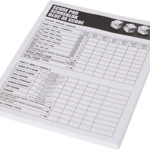 Yahtzee set - Scoreblok & 10 dobbelstenen