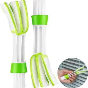 2-in-1 Lamellen reiniger met borstel - 2 PACK