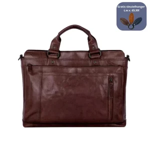 Spikes&Sparrow Laptoptas 501370 Donkerbruin 01