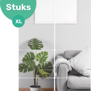 XL Plakspiegel - 8 stuks - Rechthoek - Zelfklevende