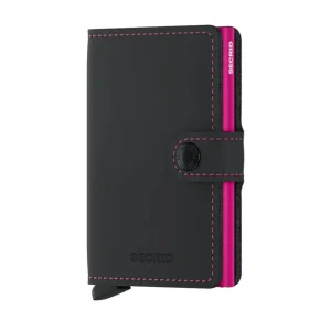 Secrid Pasjeshouder Miniwallet Matte Black-Fuchsia