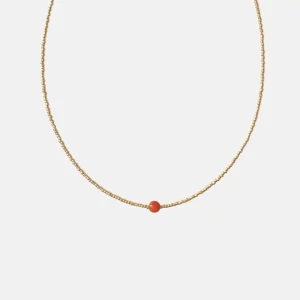 Flora Carnelian Gold Necklace