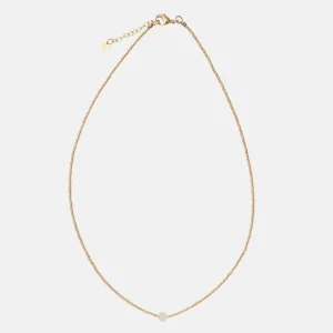 Flora Rose Quartz Gold Necklace