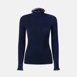 Vida tule trim sweater