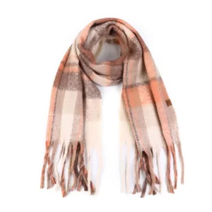 Sunset Sjaal SH70246 Ruit Khaki