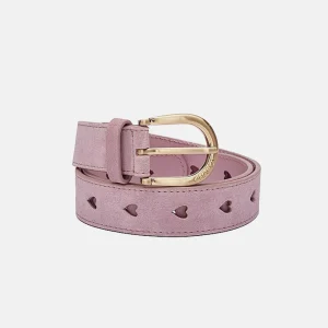 Cut It Out Heart Belt - Light pink